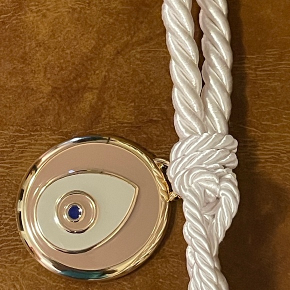 Jewelry - NWT Evil Eye Gold Beige Gouri Hanging Pendant